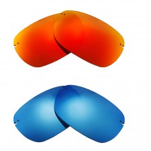 New Walleva Fire Red + Ice Blue Polarized Replacement Lenses For Maui Jim Sandy Beach Sunglasses